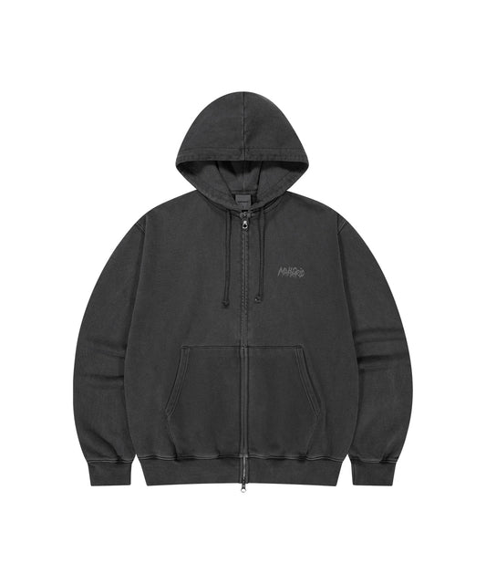 Mahagrid Slash Logo Pigment Zip Up Hoodie
