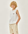 Marithé François Girbaud Kids Doodle Classic Logo Pocket Sleeveless Blue