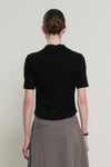 General Idea WOMAN Acetate Mock Neck Short Sleeve T-Shirt