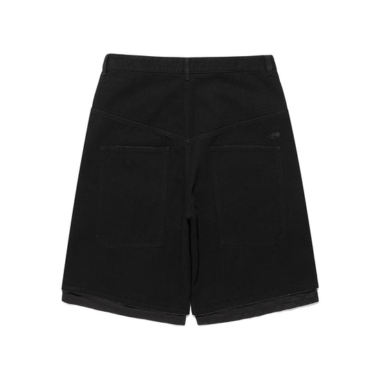Nice Ghost Club Layered Mesh Denim Shorts