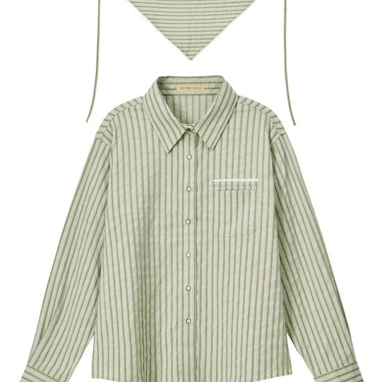 Bitter Cells Iris Shirt & Bonnet Set - Green