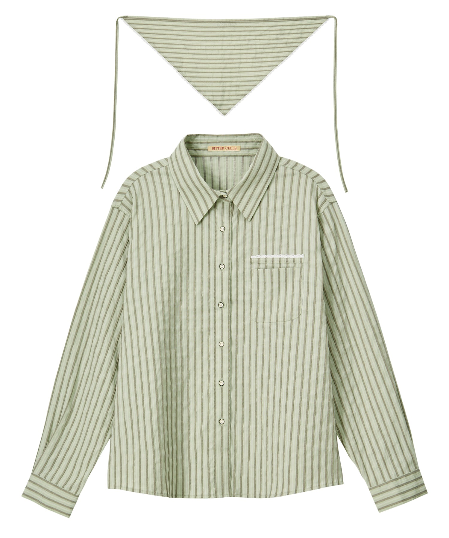 Bitter Cells Iris Shirt & Bonnet Set - Green