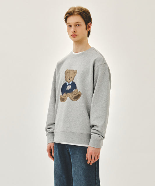 Marithé François Girbaud DOODLE BEAR SWEATSHIRT heather gray