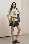 General Idea WOMAN Food Market Artwork Short Sleeve T-Shirt [OLIVE]