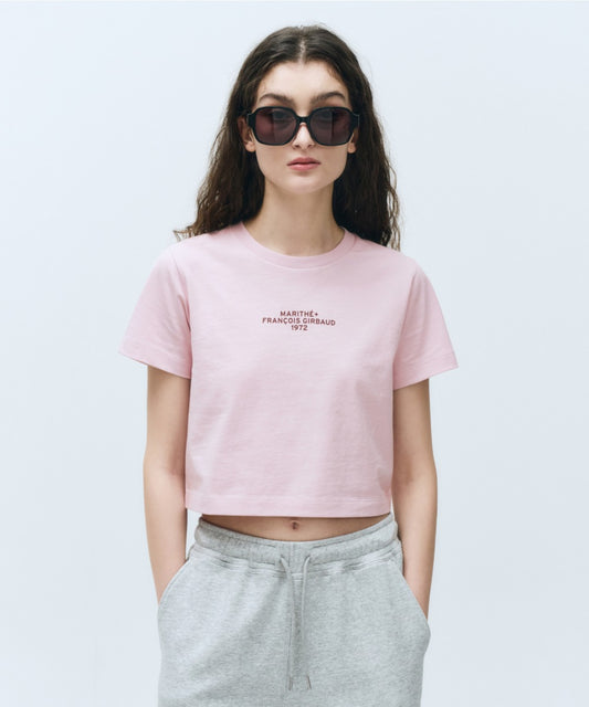 Marithé François Girbaud W Lettering Crop Tee