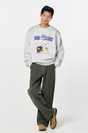 General Idea UNISEX Puppy Overfit Brushed Sweatshirt [White Melange]