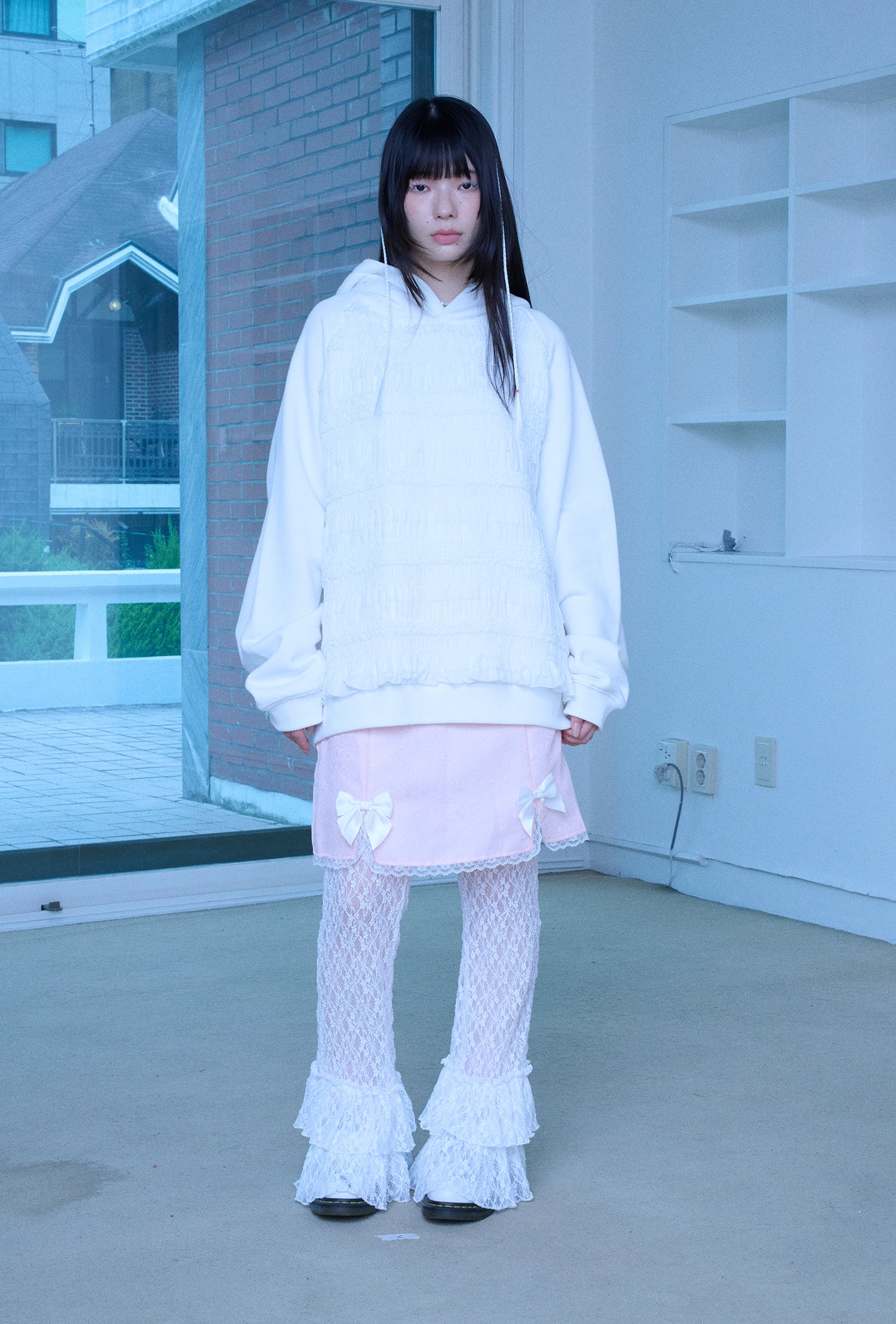 Nice Ghost Club Party Mesh Hoodie