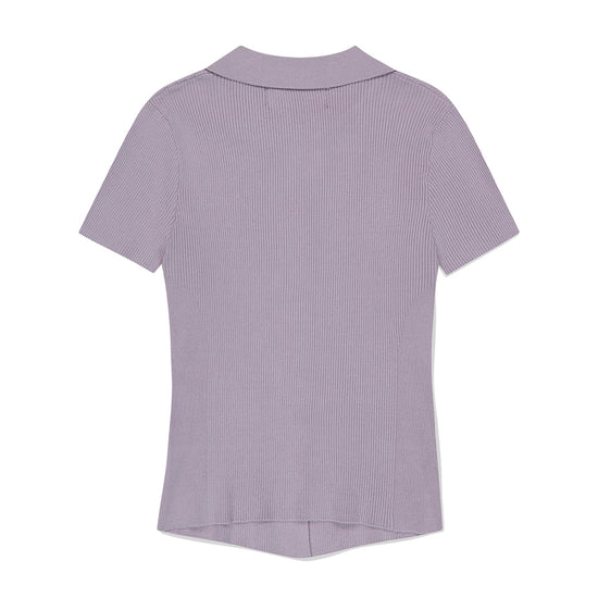 Mahagrid Button-Up Collar Knit