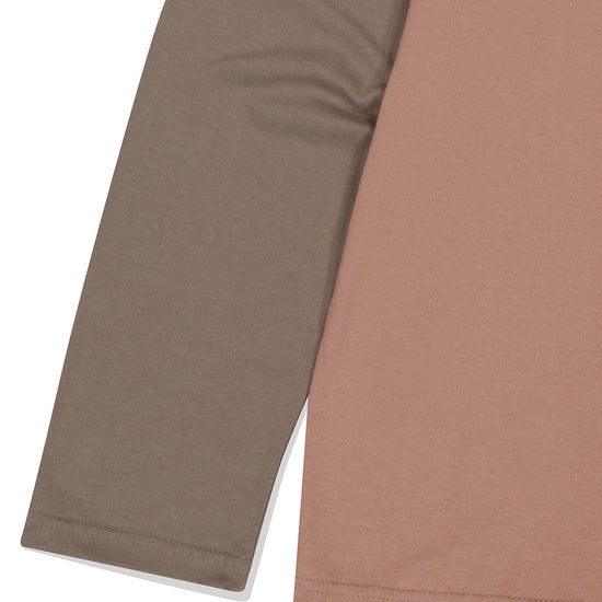 Mahagrid Symbol Layered Long Sleeve Tee Brown