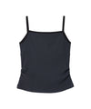Bitter Cells V-Neck Shirring Sleeveless - Charcoal