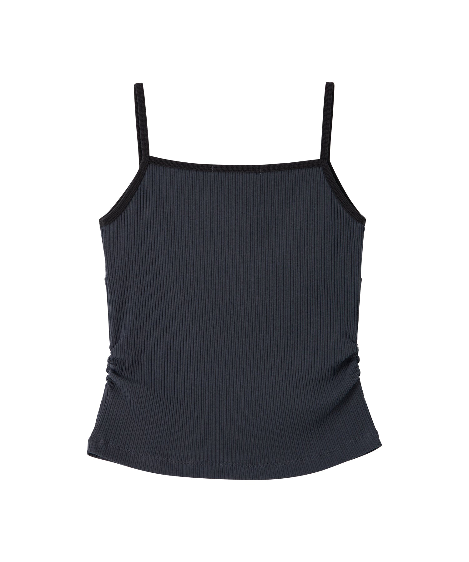 Bitter Cells V-Neck Shirring Sleeveless - Charcoal
