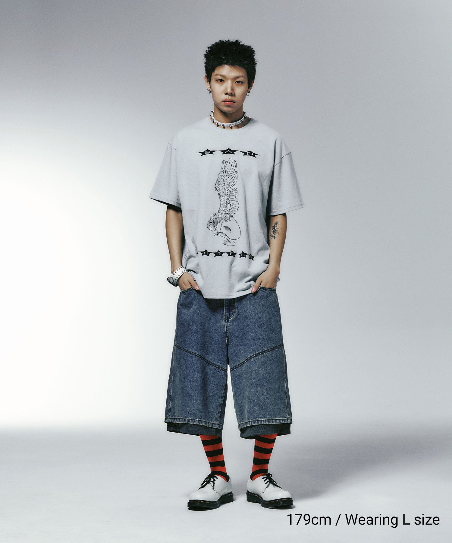 Nice Ghost Club Sad Angels Star Tee [Grey]