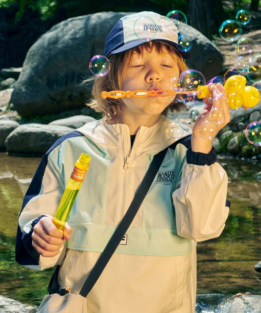 Marithé François Girbaud MFG X FILA KIDS CLASSIC LOGO ANORAK Navy