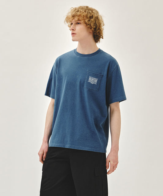 Marithé François Girbaud [6/23 예약발송] DOODLE CLASSIC LOGO POCKET TEE blue