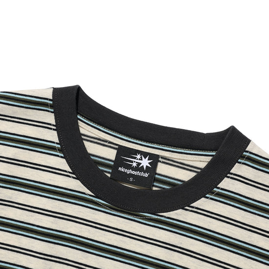 Nice Ghost Club Stripe 3 Star Basic Tee [Oatmeal]