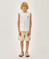 Marithé François Girbaud Kids Doodle Classic Logo Pocket Sleeveless Blue
