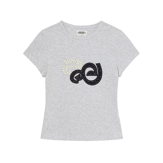 AEAE Applique Flower Logo Tee