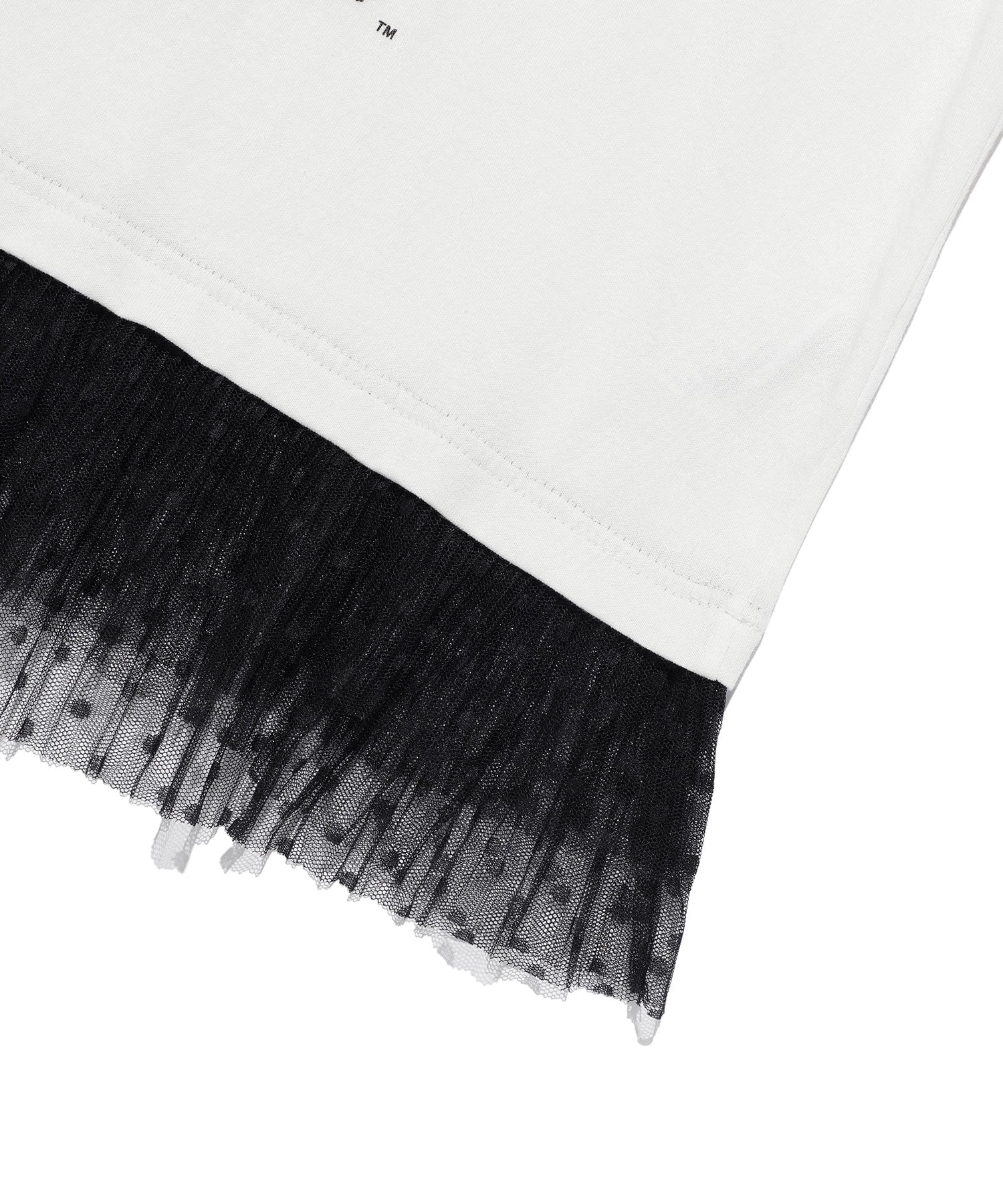 Nice Ghost Club Ghost Angels Lace Hem Line Big Big Tee [White]