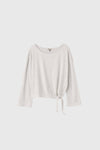 General Idea WOMAN Tie-Up Loose Fit Boat Neck T-Shirt