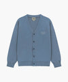 Marithé François Girbaud SMALL CLASSIC LOGO V-NECK KNIT CARDIGAN vintage blue
