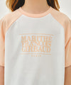 Marithé François Girbaud Kids Classic Logo Raglan Oversized Tee Coral Pink