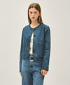 Marithé François Girbaud W ROUND NECK DENIM JACKET