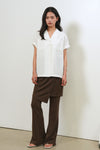 General Idea WOMAN Seersucker Collar Half Shirt