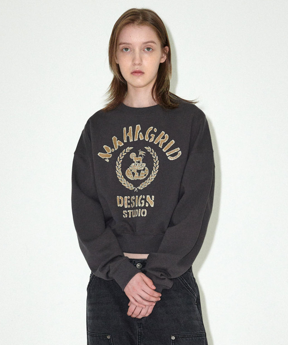 Mahagrid VINTAGE COLLEGE CROP SWEATSHIRT