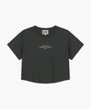 Marithé François Girbaud W SILVER LETTERING CROP TEE