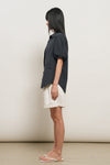 General Idea WOMAN Loose Fit Folded Sleeve Cotton Shirt