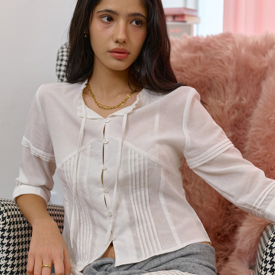 Bitter Cells Ella Pintuck Blouse