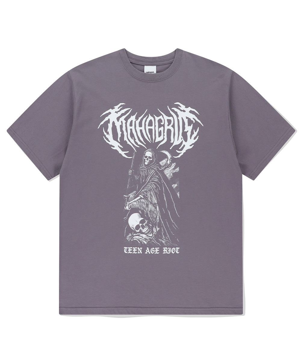 Mahagrid SKELETON GOTH LOGO TEE [PURPLE]