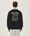 Marithé François Girbaud [REGEN] LEMON GRAPHIC OVERSIZED SWEATSHIRT navy