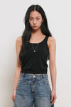 General Idea WOMAN Temperature Cut U-Neck Knit Sleeveless