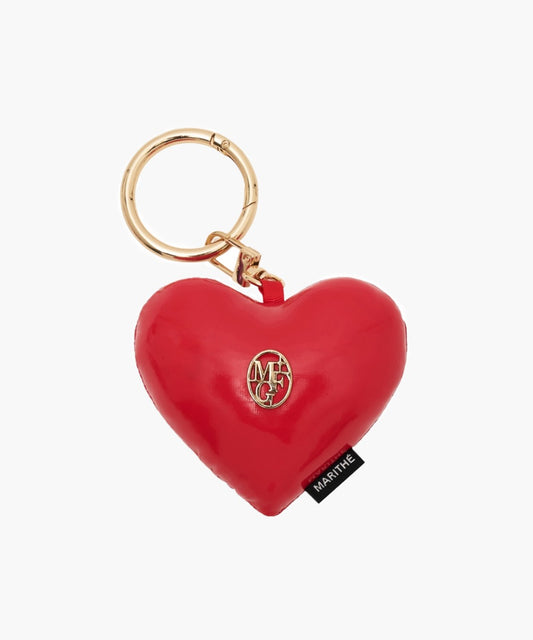 Marithé François Girbaud Circle Logo Padding Heart Keyring