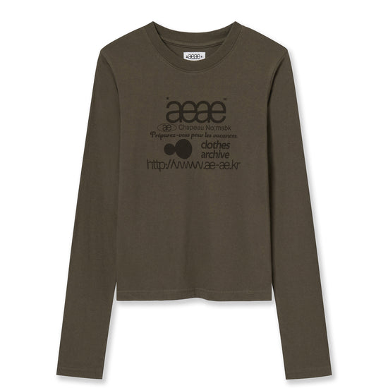 AEAE Web Logo Crop Long Sleeve - Dust