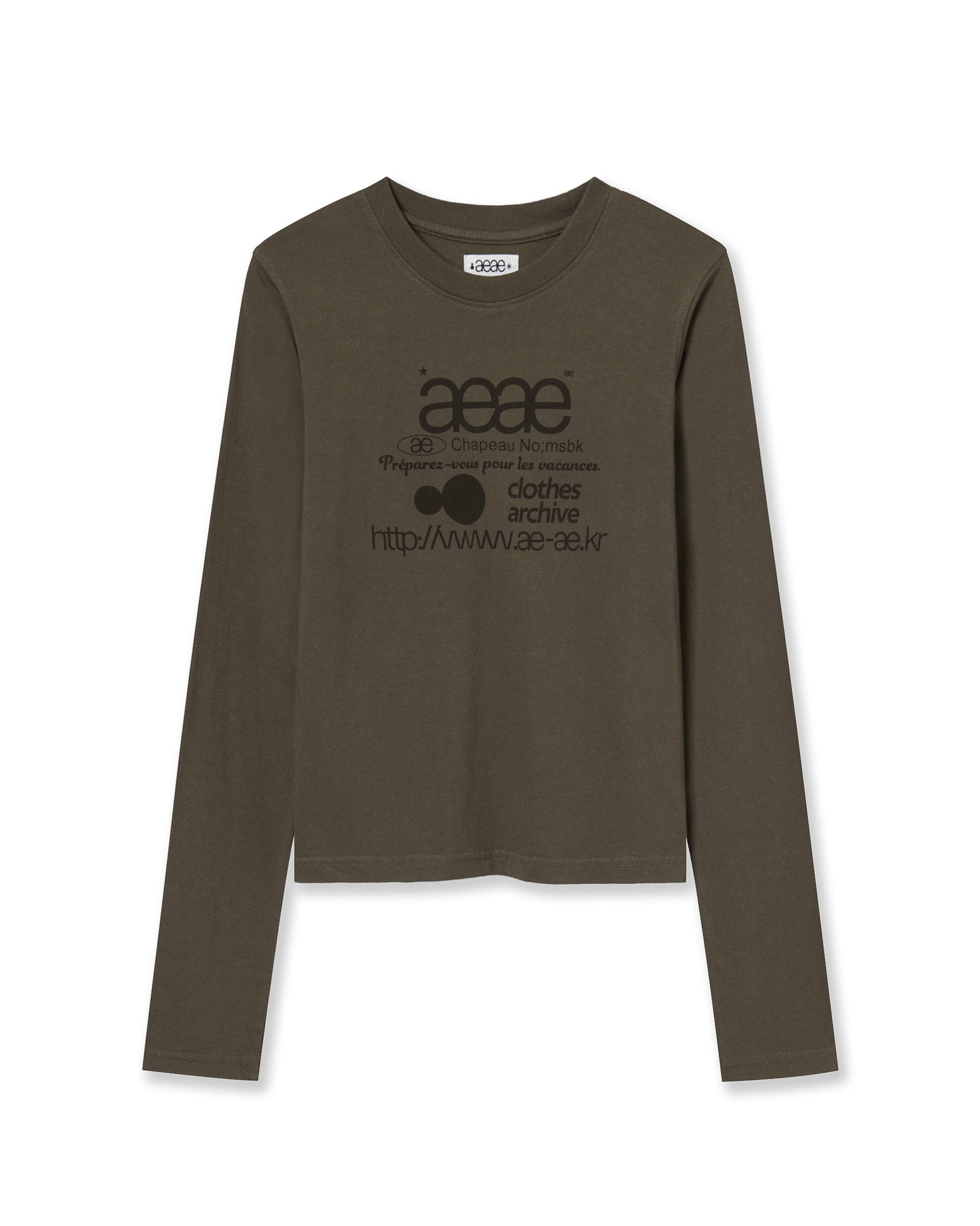 AEAE Web Logo Crop Long Sleeve - Dust