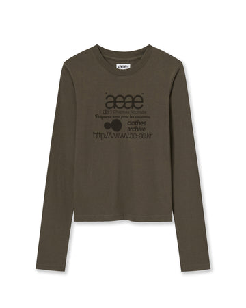 AEAE Web Logo Crop Long Sleeve - Dust