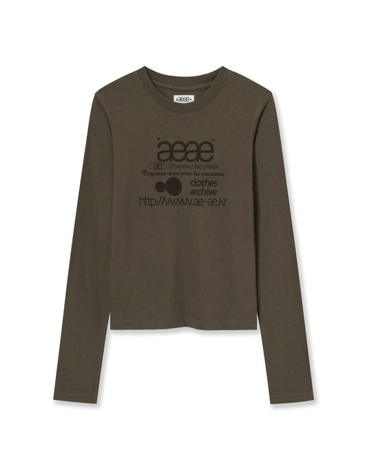 AEAE Web Logo Crop Long Sleeve - Dust