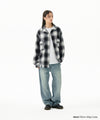Mahagrid Cut Off Flannel Check Shirt