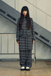 Nice Ghost Club Stripe Sleeveless Hoodie [Charcoal]