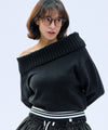 Bitter Cells Sally Unbalanced Off Shoulder Knit