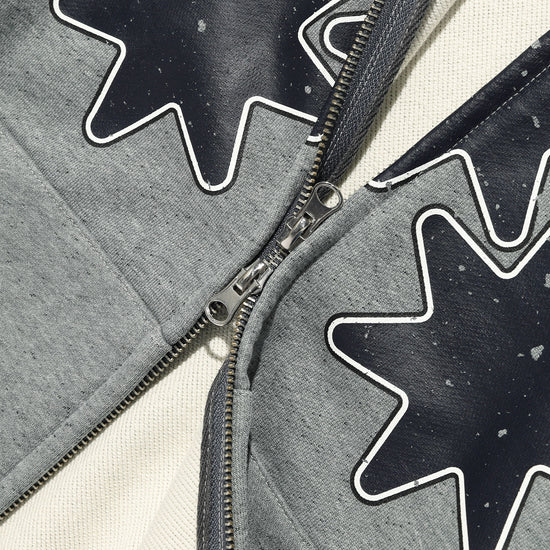 Nice Ghost Club Religious Symbols Hoodie Zip Up [Grey]