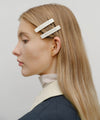 Marithé François Girbaud Regular Logo Metal Ball Hair Pin 2 Pack Ivory