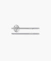 Marithé François Girbaud Circle Logo Slim Metal Hair Pin 2-Pack Silver