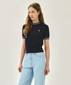 Marithé François Girbaud W CIRCLE LOGO HALF KNIT PULLOVER
