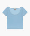 Marithé François Girbaud W SMALL CLASSIC LOGO SLEEVELESS LAYERED SLIM CROP TEE light gray