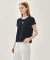 Marithé François Girbaud [L 사이즈 6/19 예약발송] W CLASSIC LOGO RINGER TEE navy