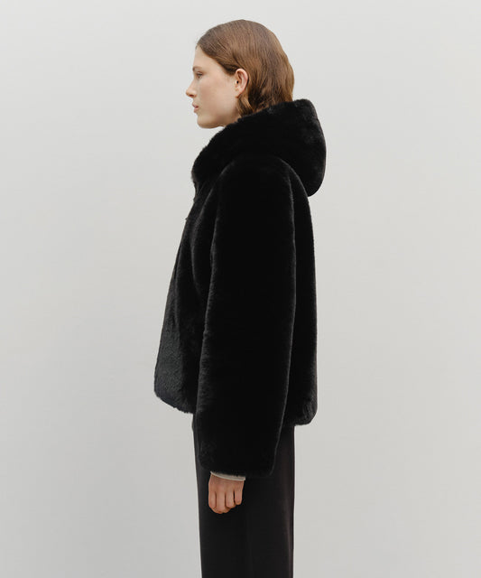 Marithé François Girbaud Women's Hooded Faux Fur Jacket