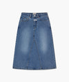 Marithé François Girbaud W A-Line Denim Midi Skirt